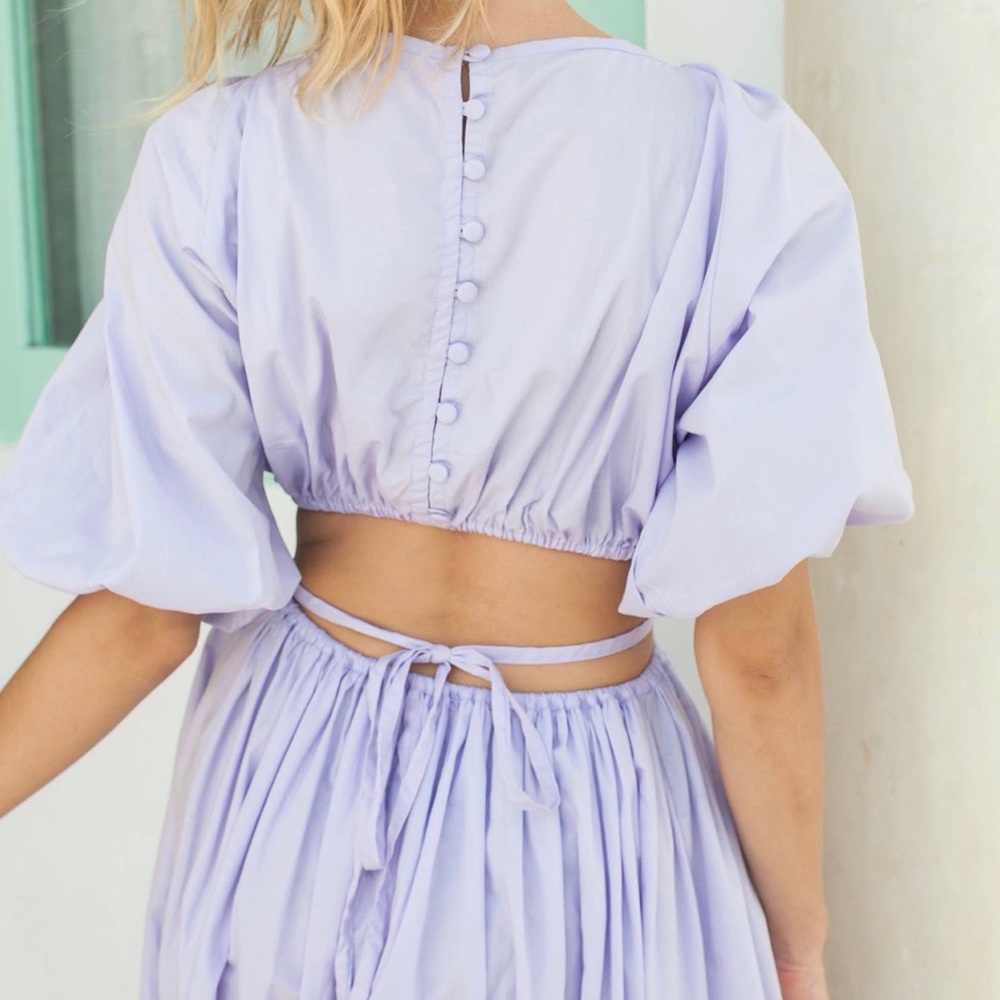Bali Elf - Eva Poplin Cotton Cut Out Midi Dress